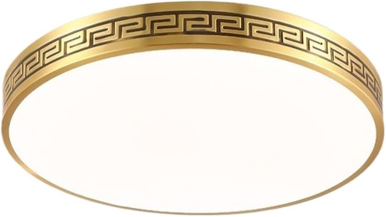 Plafonnier moderne en laiton LED encastré 40cm, lustre rond couloir et bureau