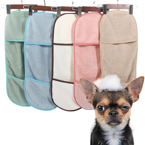 5Pcs Dog Drying Towels, 23.6 x 9.8” Super Absorbent Pet Grooming Towel for Shower & Bath Supplies, Machine Washable, Soft Microfiber Beach Towels for Puppy Cats and Other Pets 5Pcs Dog Drying Towels, 23.6 x 9.8” Super Absorbent Pet Grooming Towel for Shower & Bath Supplies, Machine Washable, Soft Microfiber Beach Towels for Puppy Cats and Other Pets