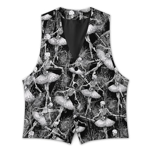 Danse Macabre Trendy Vest Suit for Men V Neck Formal Dress Waistcoat Vests Business Slim Fit2