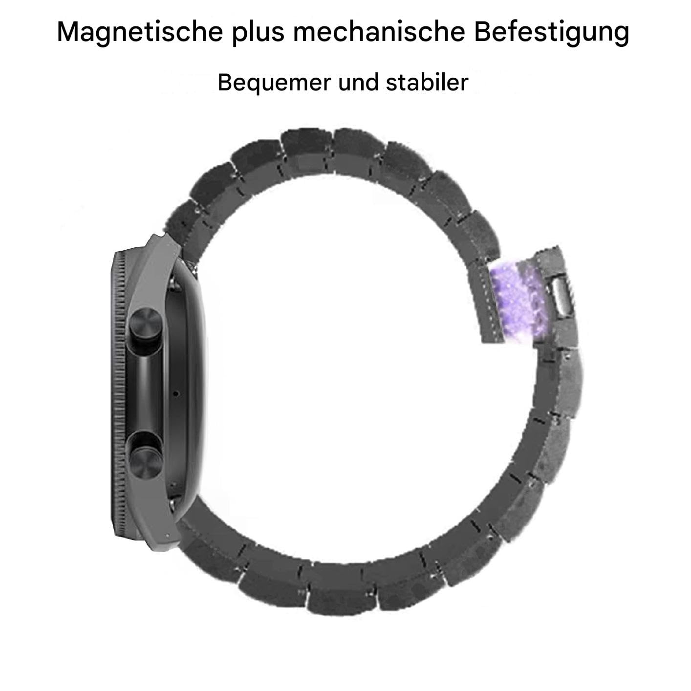 Bracelet magnétique en titane compatible avec Pixel Watch 4/3 45 mm, bracelet de rechange en métal titane compatible avec Pixel Watch 4 45 mm, pour homme