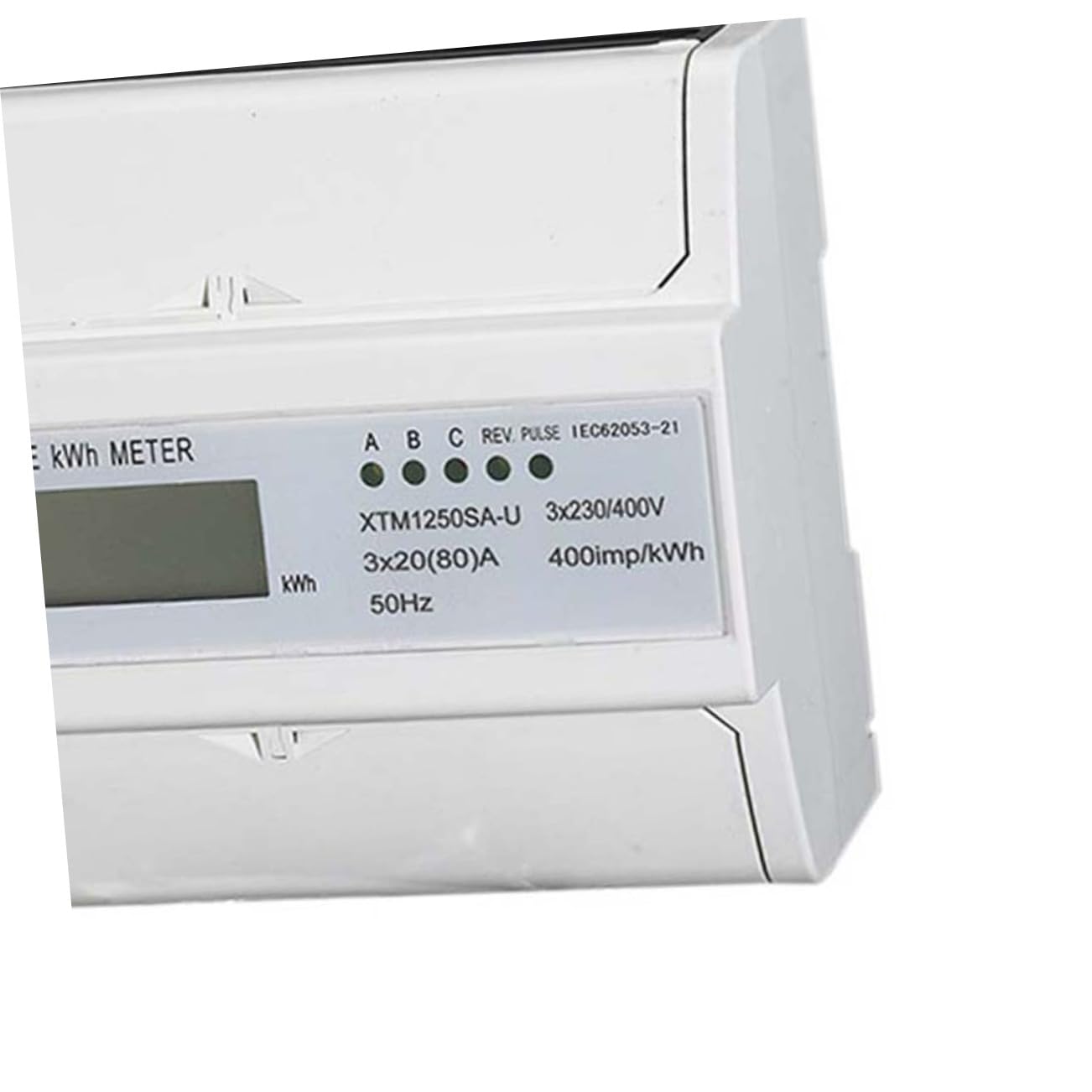 Housoutil 30a Misuratore di Energia Elettrica Trifase Display Lcd Voltmetro e Wattmetro su Rotaia Xtmsa-u per Circuiti