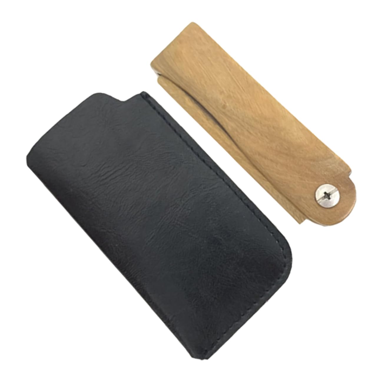 5sätze Holz-haarbürste Mit Etui Tragbarer Faltbarer Kamm Für Bart Und Haargestaltung Ergonomisches Design Für Reisen Und Täglichen Gebrauch