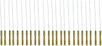 Kit 24 Pçs Espetinhos De Churrasco 33cm Em Inox E Cabo de Madeira