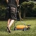 Fiskars Push Mower, Cut Width Manual Reel Mower with No Motor, Eco-Friendly Manual Reel Lawn Care, 18
