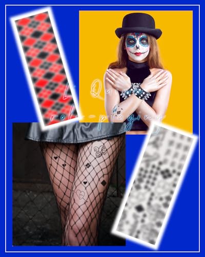 Puddin Choker Halloween Set Adjustable Punk Leather Letter Collar Necklace Tattoo Stickers Rivets Spike Bracelet Halloween Cosplay Accessories for Women Girls4