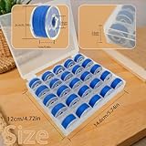 25 pcs Sewing Machine Bobbins with Bobbin Case, Sewing Machine Threads, Pre-Wound Bobbins, Sewing Accessories for Brother/Janome/Babylock/Elna/Singer/Kenmore Sewing Machine - Image 2