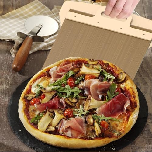 DASZERX® Premium Sliding Pizza Peel, Magic Pizza Slider Paddle with Non-Stick Cloth, Easy Transfer Pizza Slider with Handle, 16 or 14 Inch Pizza Peel Slider for Oven, Elite Peel Pizza Making & Baking