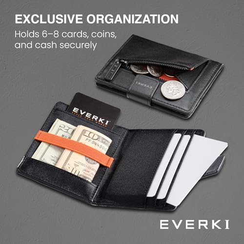 EVERKI Men RFID Blocking Wallet Slim Bifold, Black3