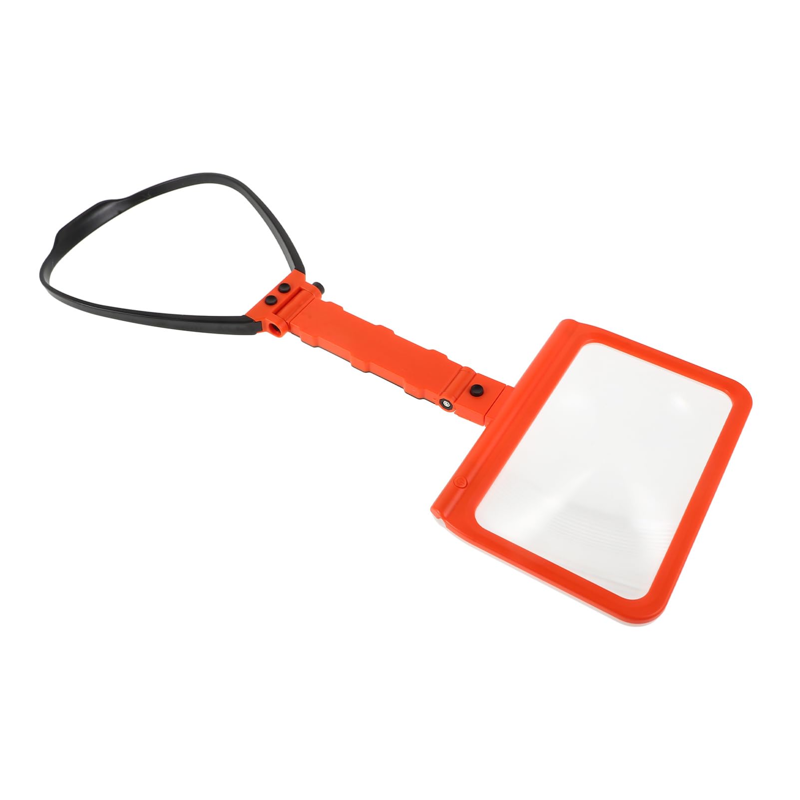 Loupe à Main avec Lampe, 5X, 48 LED à Trois Couleurs, Orange