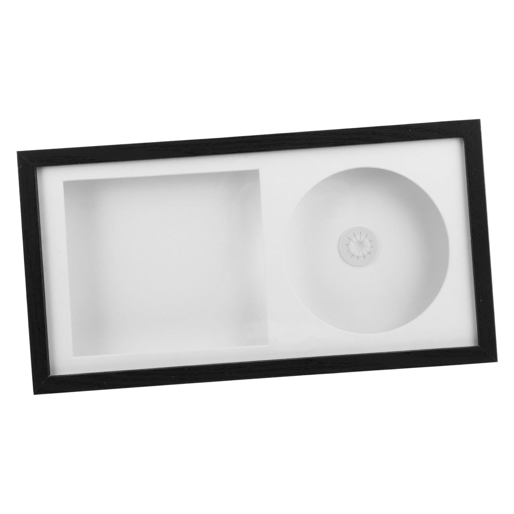 Cadre vinyle bois blanc support mural et bureau pour collection album