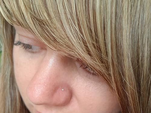 Miniatura 8 de D.Bella Nose Rings 10Pcs 18G Nose Screw Rings Studs Surgical Steel Piercing Jewelry 2mm Clear CZ Silver