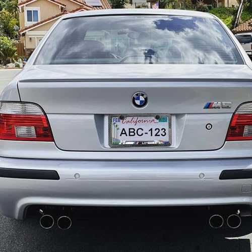 Image of 2 Packs License Plate Frame Carbon Fiber Printed Aluminum Metal Licence Plate Holder for Car Universal Fit for Men Women