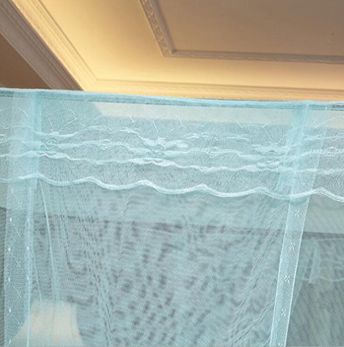 Nattey 4 Corners Princess Bed Curtain Canopy Canopies For Girls Boys Adults Bed Gift (Queen, Green) #TOP3