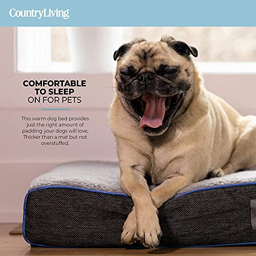 Silver Paw Country Living Cooling & Warming Dog Bed For Small To Medium Dogs, Reversible Beds For Pets, Dog's Sofa Couch With Faux Fur Lining, Small #TOP4