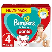 Pampers Baby-Dry Nappy Pants Size 4, 160 Count
