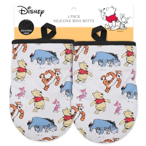 Image of Disney Winnie the Pooh Mini Oven Mitts, 2-Pack, Heat Resistant 450F