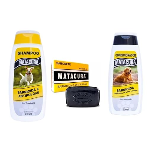 Kit Sarnicida Matacura 1 Shampoo Sarnicida Matacura 200ml + 1 Condicionador Sarnicida Matacura 200ml + 1 Sabonete Sarnicida Matacura 80g