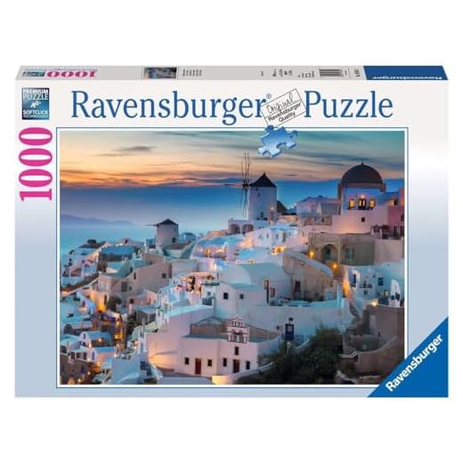 Ravensburger - Puzzle: Santorini, 1000 Piezas, Puzzles para Adultos, Rompecabezas para Adultos, Regalos a Partir de 14 Años, 70x50cm