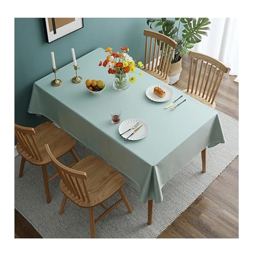 PETBNA Nappe enduite TPU imperméable Universelle pour Table et Table Basse Facile d'entretien Vert B 90 * 135 cm