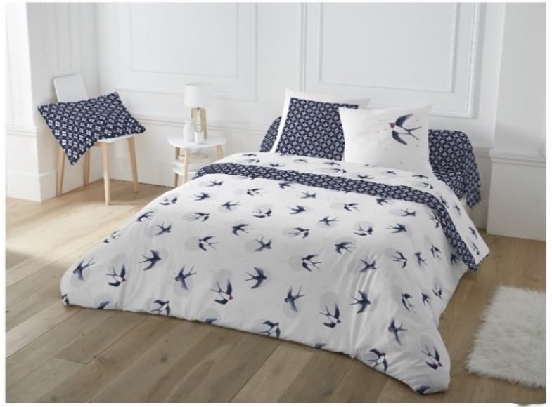 Home-Tex Design100% Cotton Printed Double Size Duvet Cover Set Hiron 1 Duvet Cover 240x200 cm + 2 Pillow Covers 50x80 cm