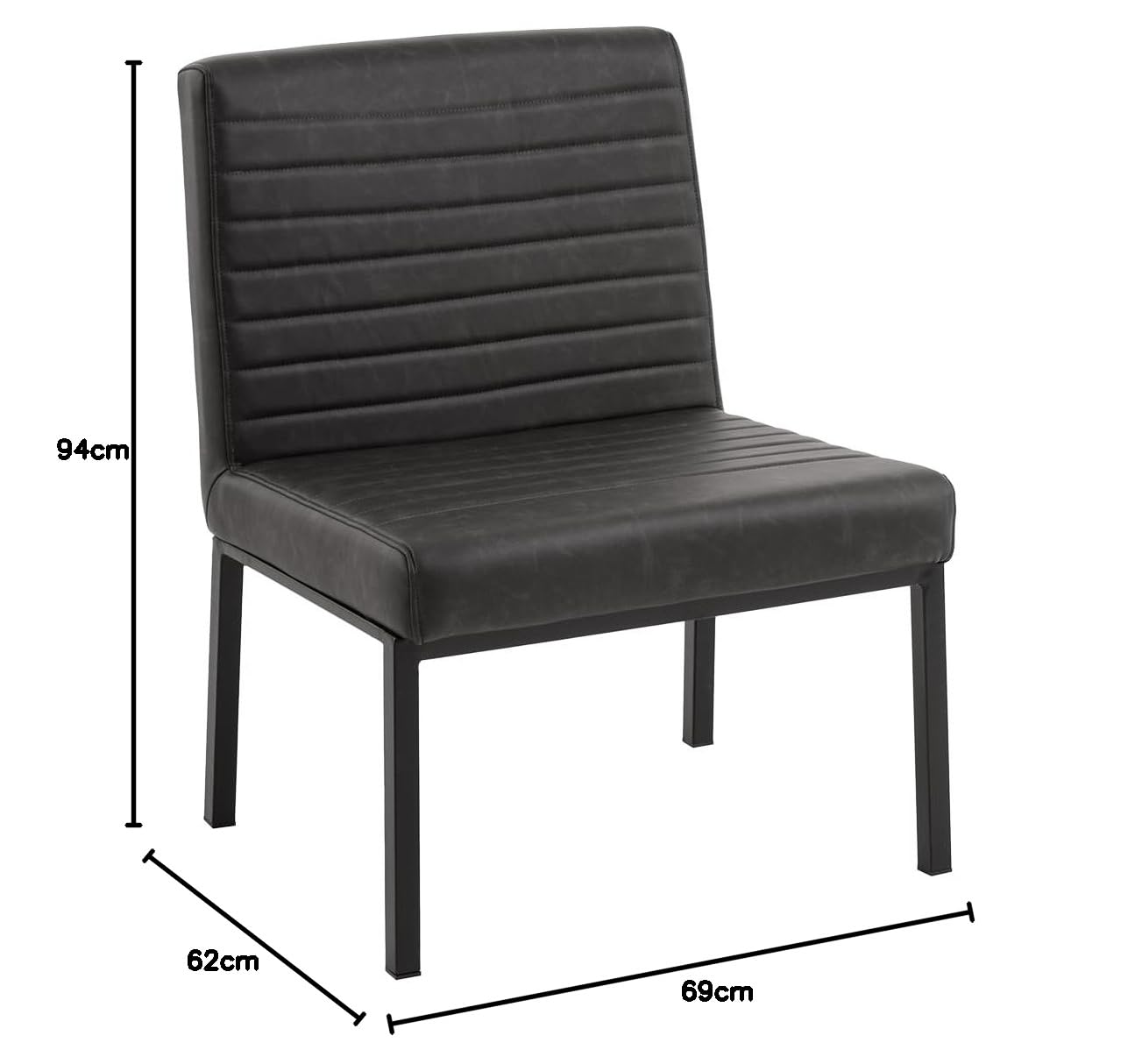 Woodkings XXL Stuhl Wingston | Schwerlaststuhl bis 250kg I Kunstlder I ideal für Esszimmer, Büro, Wartebereich | Stabil (grau)
