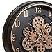 Mee 2ou Large Wall Clock with Moving Gear, 40cm / 16 Inch Retro Wall Clock for Living Room Decor, Industrial Steampunk Decorative Wall Clock Vintage Bronze Gold Retro Wall Clock for Farmhouse Home