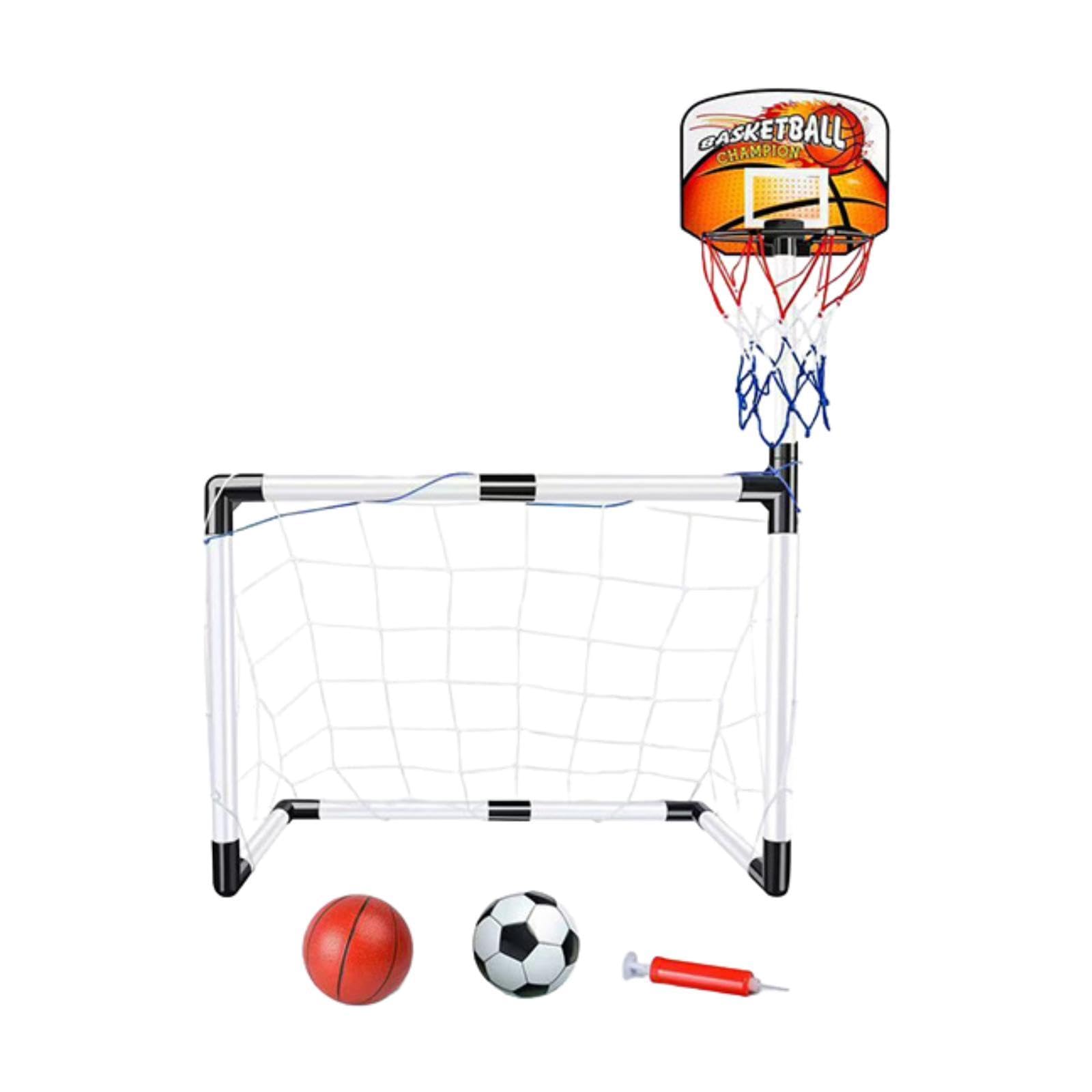 Kids Soccer Goal with Basketball Hoop with Pump for Games Competition Sports Orange 60X32X98Cm | Goals & Nets | Soccer | Team Sports-image-21