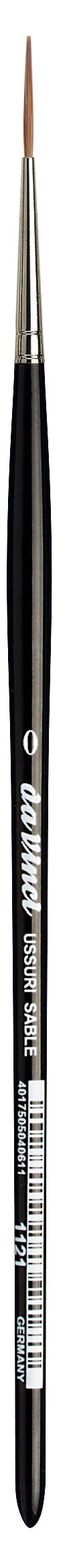 da Vinci Watercolor Series 1121 Sign Painting/Lettering Liner Paint Brush, Straight-Edge Tip Russian Red Sable, Size 0