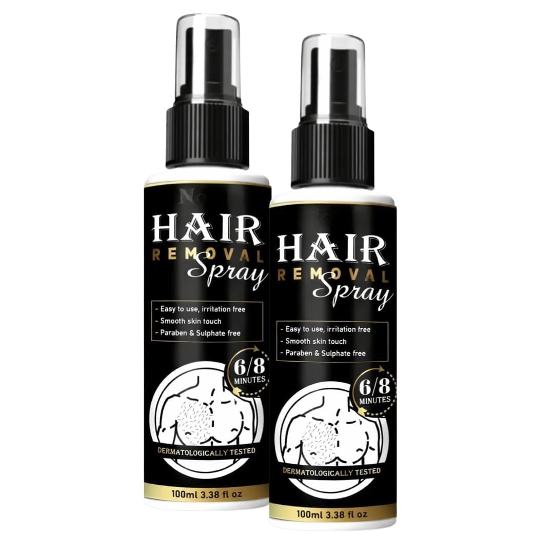 Hair Removal Spray for Men & Women, Quick & Easy Body Hair Remover for Arms, Legs, Underarms, Chest & Back, Fast Acting Home & Travel Use, (100 ml) PACK OF 2-image-40