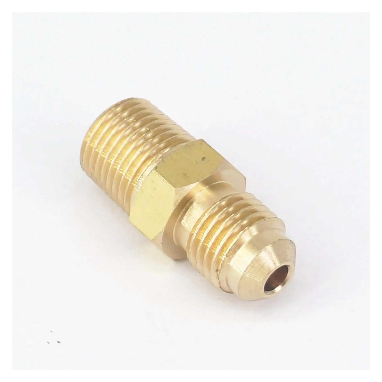 AARTERZZA SAE Male 3/8"-24 UNF Fit Tube OD 3/16" -1/8" NPT Male Brass SAE 45 Degree Pipe Fitting Connectors 1000PSI