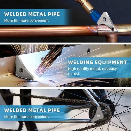 Image of 20 Pcs Weld on Tabs with 1 /2 inch Holes, Weld on Steel Gussets, Weld on Shock Mounts, 1 7 /8 inch Tall Triangle Steel Gussets for Welding- 1 /8 inch Thick