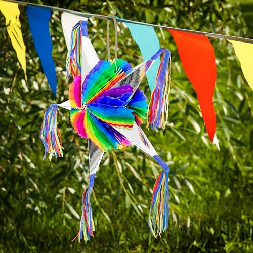 Mexican Piñata (Small 3 Pack) - Mini Pinatas Party Favor - Pinata for Birthday Party Decorations - Piñatas para Cumpleaños - Mini Mexican Piniata for Kids - Star Pinata