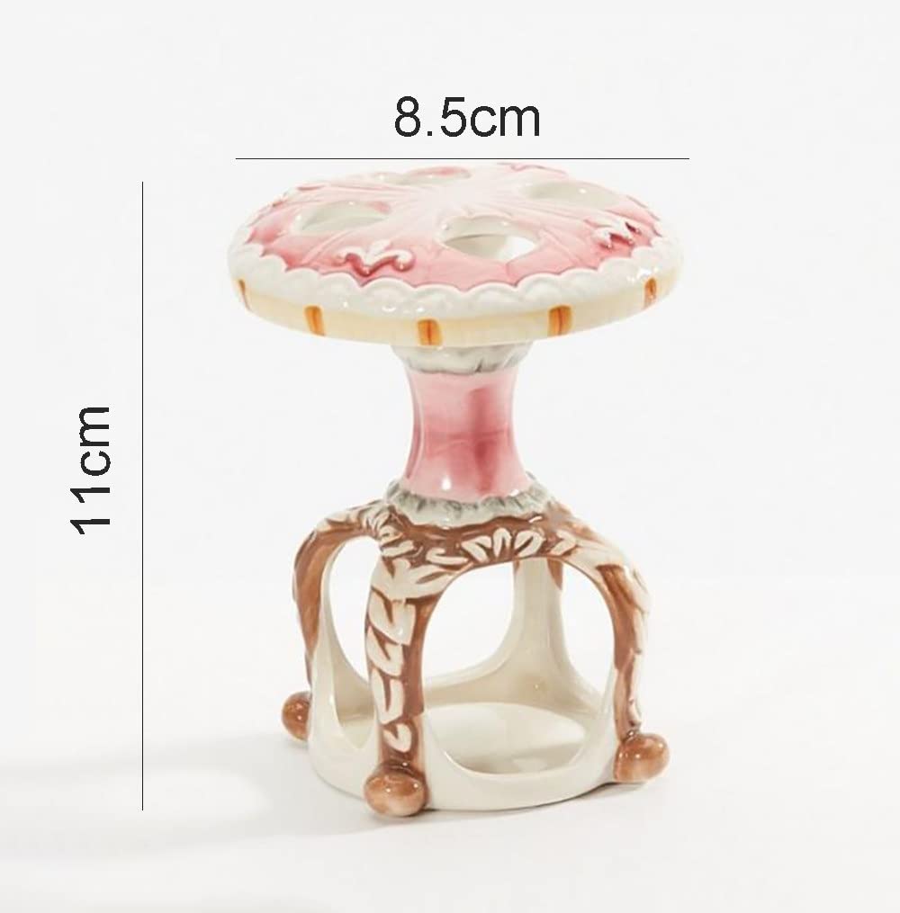 DSMYYXGS 5 Piezas Juego de Accesorios for Baño Cerámica Grabado Estilo Princesa Rosa Conjunto - Porta Cepillos de Dientes, Jabonera, Dispensador de Jabón, Vaso for Enjuague Bucal