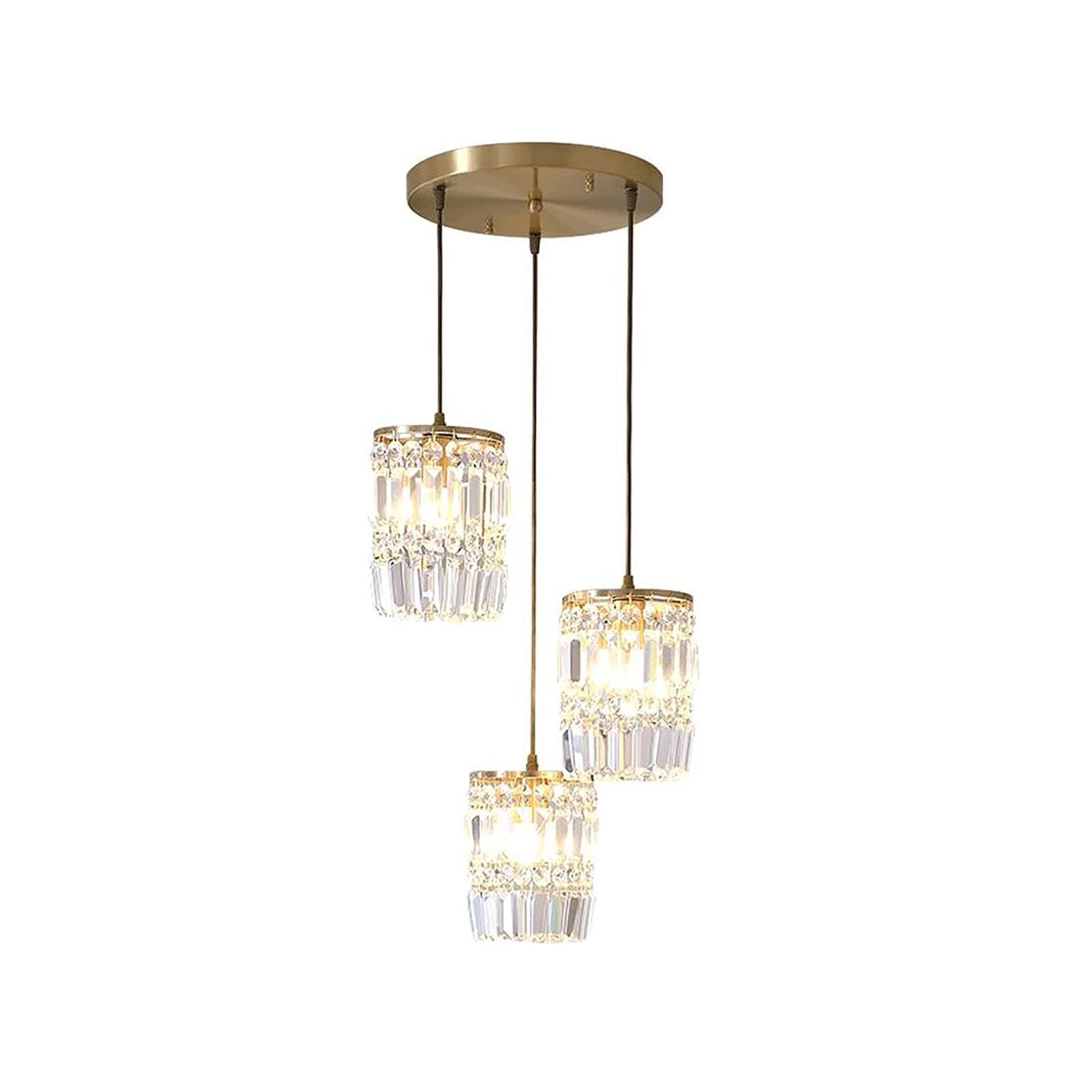 Lustre moderne en cristal doré haut de gamme pour salon et table