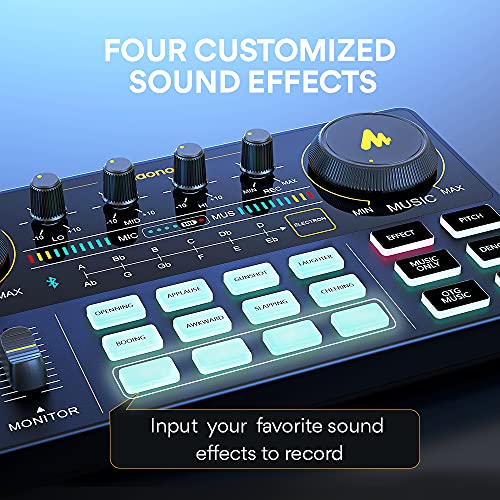 MAONO-Podcast-Equipment-Bundle-Audio-mixer-All-in-One-Podcast-Production-Studio-with-35mm-Microphone-for-Live-Streaming-Podcast-Recording-PC-Smartphone-DJ-MaonoCaster-Lite-AU-AM200-S6-Black