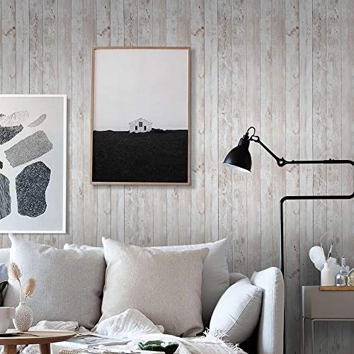 Wood Self Adhesive Paper 17.71" X 32.8 Ft Self-Adhesive Removable Wood Peel And Stick Wallpaper Decorative Wall Covering Vintage Wood Panel Interior Film Easy To Clean #TOP4