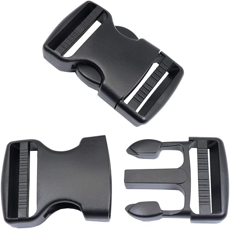 Plastic Side Release Buckles,15mm/20mm/25mm/32mm/38mm/50mm Heavy Duty Plastic Buckle Clips Snaps Backpack Belt Replacement Buckle