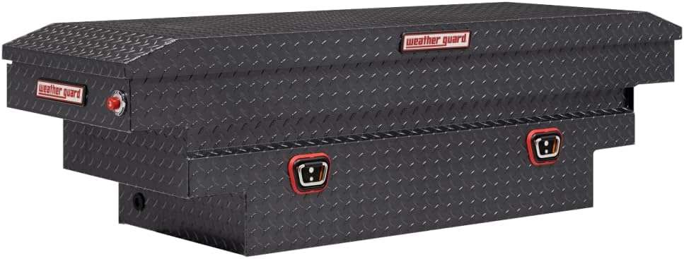 Weather Guard Saddle Truck Tool Box Aluminum Compact Deep Gunmetal Gray