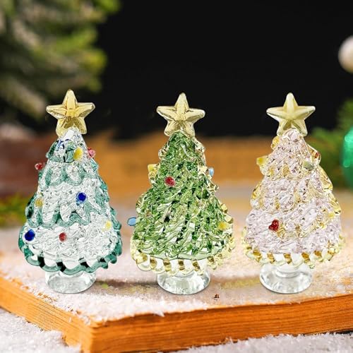 Vartegas Weihnachtsdeko Tisch Mini Weihnachtsbaum, 3er Set...