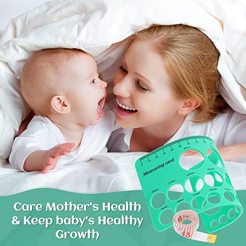 Silicone Nipple Ruler - Nipple Measurement Tool For Fanges, Soft Flange Size Measure Ruler For Nipples & Breast, Baby Breast Pump Sizing Tool Flange Size Measure For Mothers Nipples (Green) #TOP6
