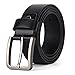 Produktbild XIANGUO Gürtel Herren Ledergürtel für Männer Dornschließe Antiker Casual Gürtel in Schwarz 38mm Breit