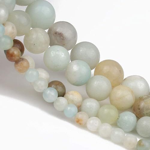 Miniatura 2 de Cuentas redondas de piedra de amazonita colorida natural para hacer joyas, cuentas de 15 pulgadas de 0.315in