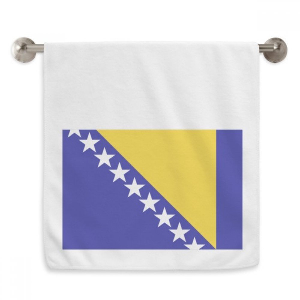 Serviette moelleuse Bosnie-Herzégovine drap de visage blanc finitions soignées