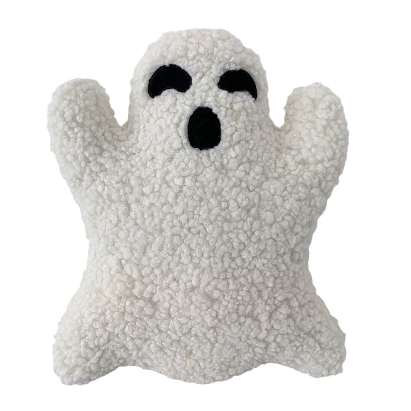 TOKZON Halloween Ghost Plush Toys Cute Ghost Stuffed Throw Pillows Decorative Funny Ghost Pillow Decor Cushion-15.7in
