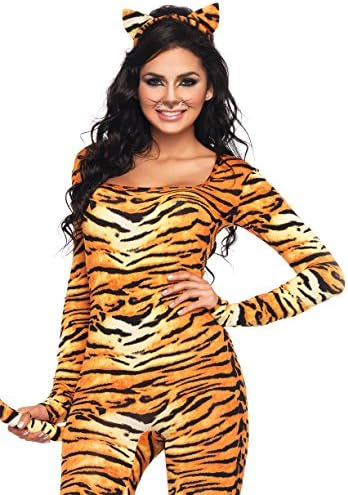 Leg Avenue Women's 2 Piece Wild Tigress Catsuit Costume