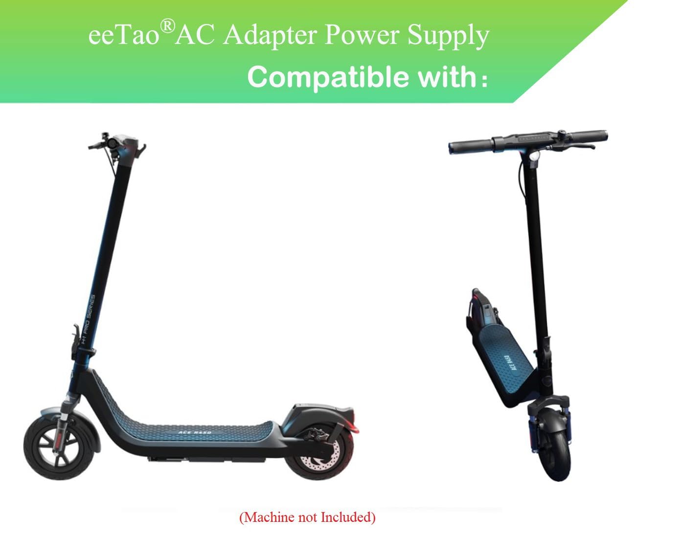 eeTao 42V AC/DC Adapter Charger Compatible with H-1 Pro H-1Pro Series Ace R450 H1-ACE4 H1-ACE4-BLK 36.5V 10.4Ah Li-ion Battery 450W 750W H1ACE4 H1ACE4BLK Electric Scooter 42VDC 42.0V Power Supply Cord