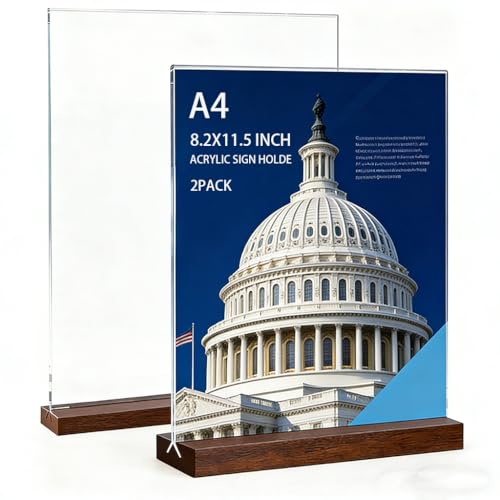 WerkaSi Acrylic Sign Holder 8.2 x 11.5 Inch for Trade Show...