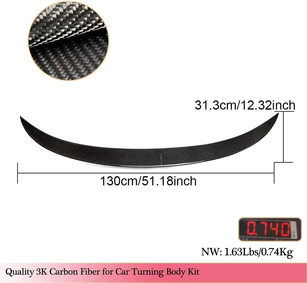 MCARCAR KIT Carbon Fiber Rear Trunk Spoiler Fits for BMW 6 Series F06 F13 640i 650i M Sport M6 Gran Coupe 2Door Sedan 4Door 2012-2018 Factory Outlet CF Rear Boot Lid Highkick Spoiler Wing Lip