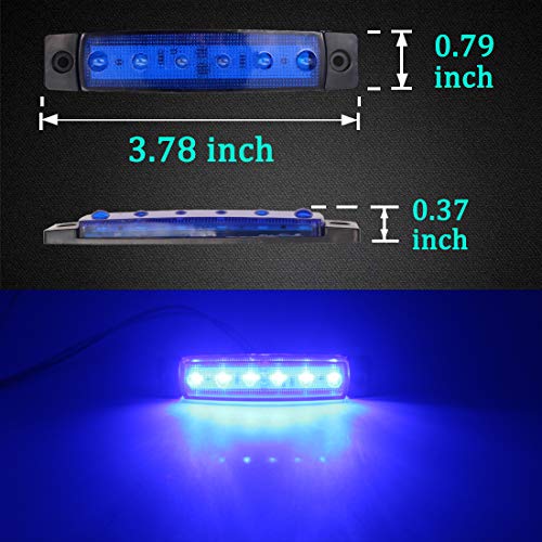 Botepon 6Pcs Led Rock Lights, Fender Wheel Well Lights, Led Underglow Lights For Trucks, Golf Cart, Jeep Wrangler, Rzr, Offroad, F150, F250, Snowmobile (Blue) #TOP1