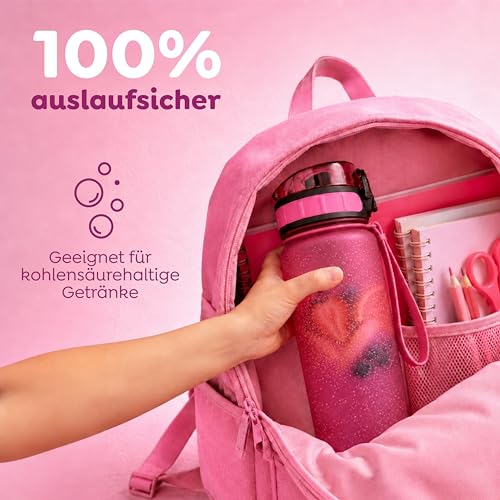 Sweety Fox - Kinder-Trinkflasche Kohlensäure Geeignet 500ml - Pink – Ansicht 6